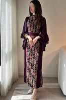 جلابية ناعم اوف شولدر لون ليلكي