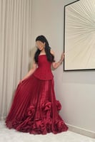 فستان سهره توب بورود بارزة لونين