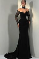 فستان سهرة أنيق شتوي لون اسود