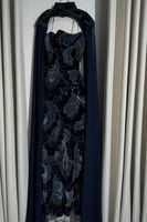 فستان سهرة انيق بلونين كحلي و بني