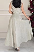 فستان ناعم اوف شولدر لون رمادي