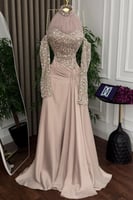 فستان سهره ناعم اوف شولدر لون وردي