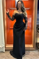 فستان سهرة أوف شولدر لون اسود