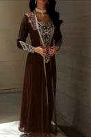 جلابية يوم التأسيس بالونين اسود و بني