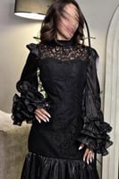 فستان أوف شولدر بلون اسود