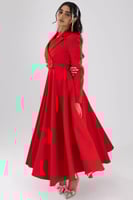 طقم ناعم لون احمر