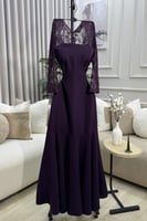 فستان أوف شولدر لون موف