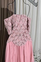 فستان أوف شولدر لون وردي