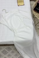 فستان سهره ناعم لون أبيض