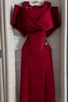 فستان ناعم أوف شولدر بعدة الوان