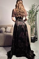 فستان أوف شولدر لون بني