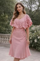 فستان ناعم اوف شولدر لون وردي