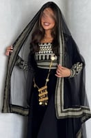 جلابية مخمل يوم التأسيس لون اسود