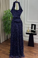 فستان سهرة ناعم بترتر بعدة الوان