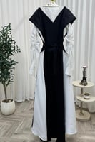 فستان ناعم اوف شولدر لون اسود