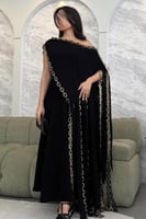 فستان أوف شولدر بلون اسود