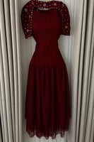 فستان ناعم اوف شولدر لون عودي