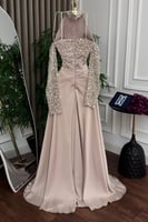 فستان سهره ناعم اوف شولدر لون وردي