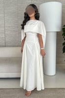 فستان اوف شولدر لون ابيض