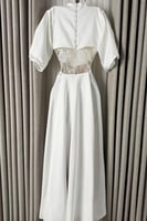 فستان اوف شولدر لون ابيض