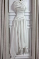 فستان اوف شولدر لون ابيض