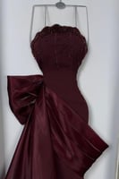 فستان سهر اوف شولدر لون عودي