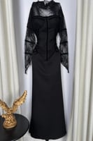 فستان سهرة أوف شولدر لون اسود