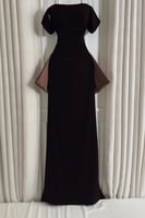 فستان سهرة أوف شولدر لون بني