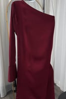 فستان سهرة أوف شولدر لون عودي