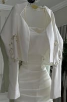 فستان ناعم قطعتين لون ابيض