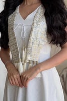 فستان ناعم اوف شولدر لون بيج