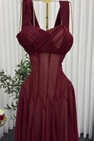 فستان ناعم اوف شولدر بعدة الوان