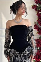 فستان سهره توب بلون اسود