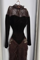 فستان سهرة أنيق شتوي لون بني