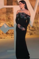 فستان سهرة أوف شولدر لون اسود