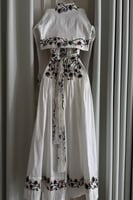 فستان ناعم قطعتين لون ابيض