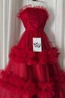 فستان سهره توب لون أحمر