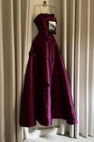 فستان سهره توب مزين بورود لون خمري