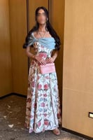 فستان ناعم اوف شولدر ملون