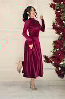 فستان ناعم اوف شولدر لون عودي