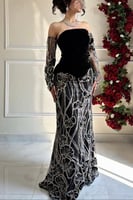 فستان سهره توب بلون اسود