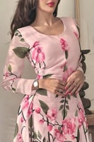 فستان اوف شولدر لون وردي