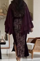 جلابية اوف شولدر لون عنابي