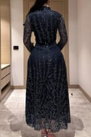 طقم تنوره و بلوزه خرز بالون اسود