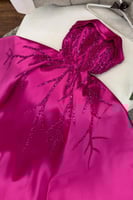 فستان سهره توب لون فوشي