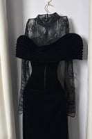 فستان سهرة أوف شولدر لون اسود