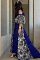 جلابية اوف شولدر لون نيلي