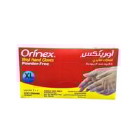 أورينكس | قفازات فينيل خالية من البودرة مقاس XL -...