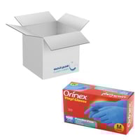 كرتون | اورينكس | قفازات فينيل بدون بودرة لون أزرق...