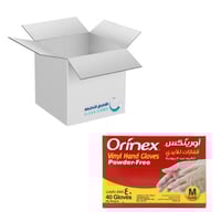 10 عبوات | اورينكس | قفازات خالية من البودرة شفافه...
